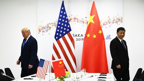 Встреча лидеров США и Китая Дональда Трампа и Си Цзиньпиня в рамках саммита G20 (29 июня 2019). Осака - Sputnik Армения