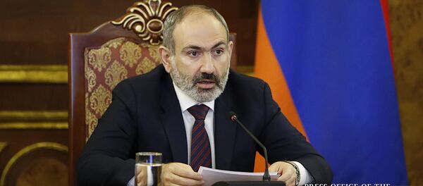 Премьер-министр Никол Пашинян принял участие в очередном заседании Высшего Евразийского экономического совета, которое прошло в формате видеоконференции (19 мая 2020). Еревaн - Sputnik Армения