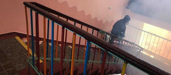 В детских садах Еревана проводят дезинфекцию (19 мая 2020). Еревaн - Sputnik Армения