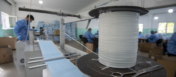 Цех по производству масок компании «Тавуш текстиль»  - Sputnik Արմենիա