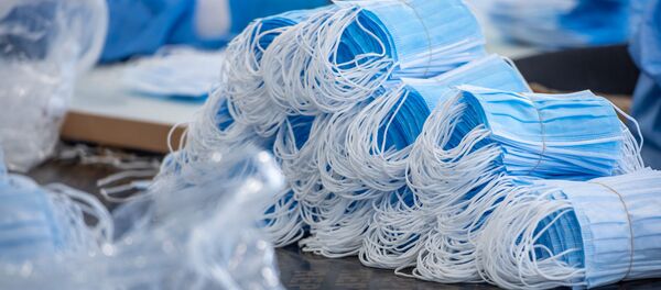  Фабрика по производству медицинских масок в деревне Арцваберд, Тавуш - Sputnik Армения