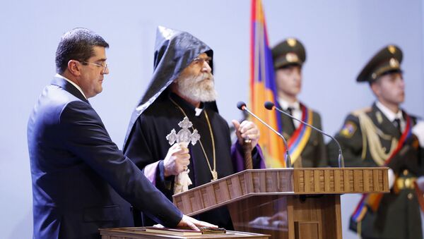 Инаугурация президента Карабаха Араика Арутюняна (21 мая 2020). Шуши - Sputnik Армения