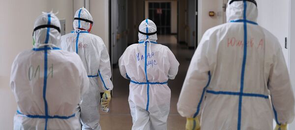 Госпиталь COVID-19 в Центре мозга и нейротехнологий ФМБА России Госпиталь COVID-19 в Центре мозга и нейротехнологий ФМБА России - Sputnik Армения