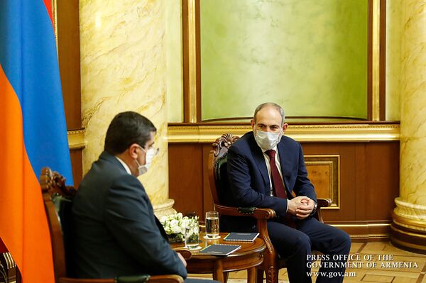 Համատեղ աշխատանքը կարևոր է. Արցախի նախագահի առաջին պաշտոնական հանդիպումը Երևանում - Sputnik Արմենիա