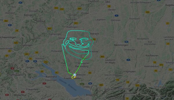 Trollface в небе над Германией - пилот рисовал 2,5 часа - Sputnik Армения