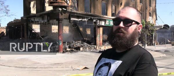 Сожженный дотла клуб, в котором работал погибший по вине полицейских в Миннеаполисе Джордж Флойд - Sputnik Армения