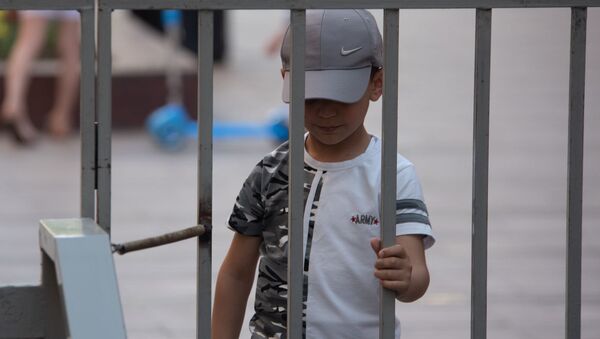 Мальчик у ограждения на Северном проспекте - Sputnik Արմենիա