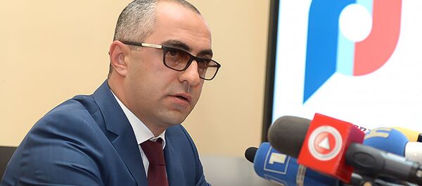 Заместитель председателя КГД Эдвард Ованнисян во время пресс-конференции (13 августа 2019). Еревaн - Sputnik Արմենիա