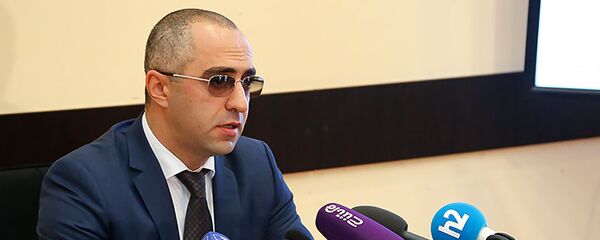 Заместитель председателя КГД Эдвард Ованнисян во время пресс-конференции (17 декабря 2019). Еревaн - Sputnik Արմենիա