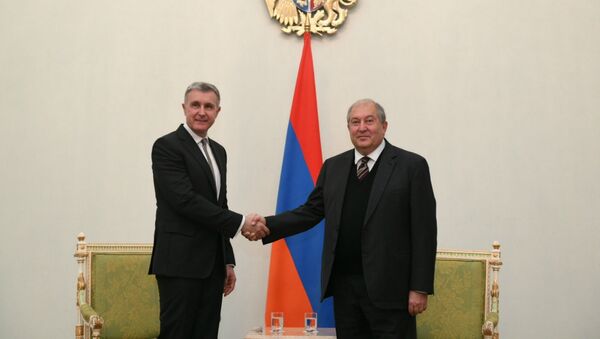 Президент Армении Армен Саркисян и принц Румынии Раду - Sputnik Արմենիա