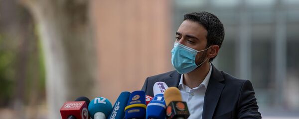 Адвокат Роберта Кочаряна Арам Вардеванян на пресс-конференции (19 июня 2020). Еревaн - Sputnik Արմենիա