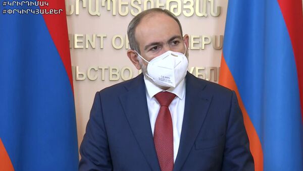 Премьер-министр Никол Пашинян на онлайн брифинге (22 июня 2020). Еревaн - Sputnik Армения