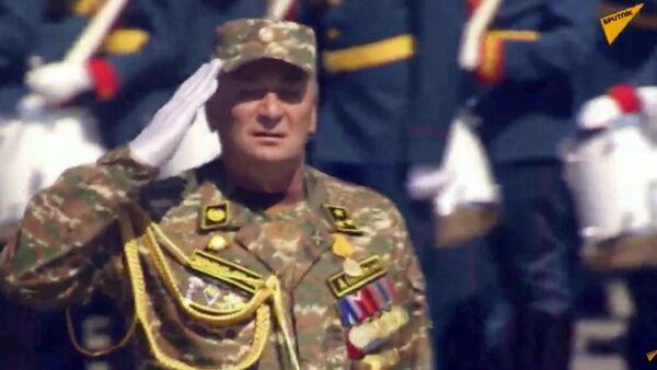 Армянская стрелковая дивизия на параде Победы, командующий - полковник Ашот Акопян - Sputnik Արմենիա