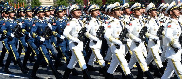 Парадный расчет армии КНР во время военного парада Победы в Москве - Sputnik Армения
