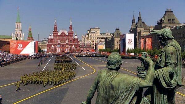 Военнослужащие стран бывшего СССР на параде Победы в Москве - Sputnik Армения