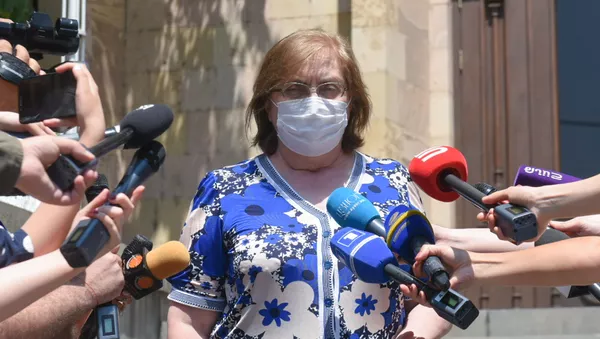 Судья Альвина Гюлумян у Конституционного Суда (26 июня 2020). Еревaн - Sputnik Армения
