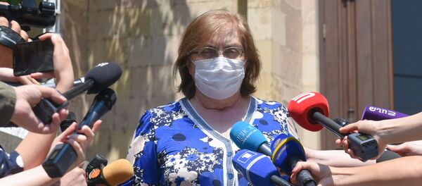 Судья Альвина Гюлумян у Конституционного Суда (26 июня 2020). Еревaн - Sputnik Армения