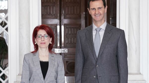 Президент Сирии Башар Асад и Нора Арисьян (31 декабря 2018). - Sputnik Արմենիա