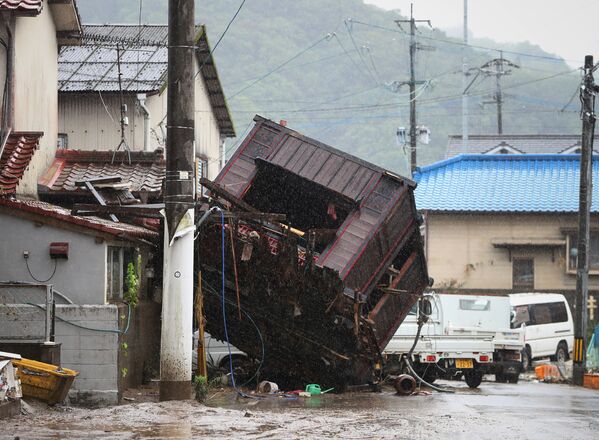Последствия наводнения в префектуре Кумамото, Япония  - Sputnik Армения
