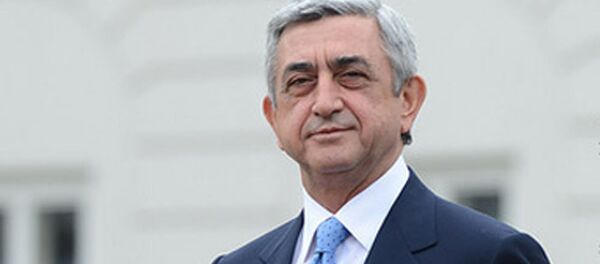 Президент Армении Серж Саргсян Президент Армении Серж Саргсян - Sputnik Армения