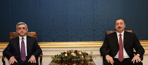 Президент Армении Серж Саргсян и президент Азербайджана Ильхам Алиев Президент Армении Серж Саргсян и президент Азербайджана Ильхам Алиев - Sputnik Արմենիա