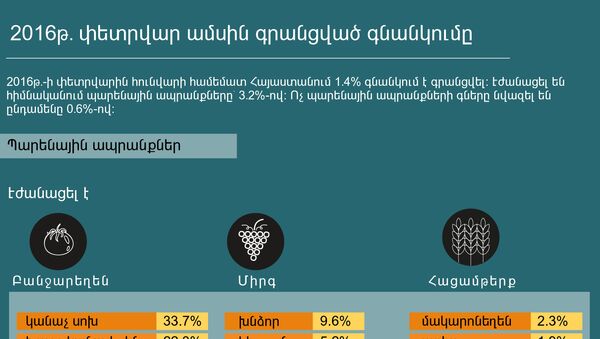 2016թ. փետրվարին գրանցված գնանկումը - Sputnik Արմենիա