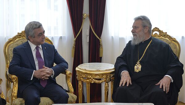 Серж Саргисян встретился с Архиепископом Хризостом II - Sputnik Արմենիա