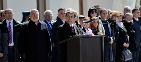 Министр по чрезвычайным ситуациям Армен Ерицян на открытии армяно-российского центра гуманитарного реагирования - Sputnik Армения