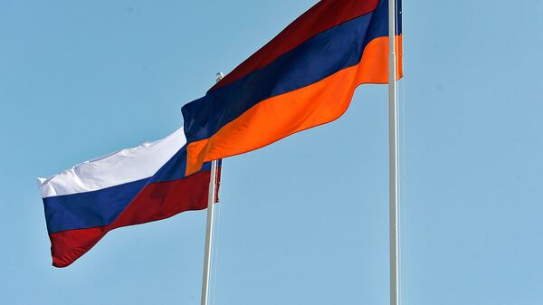 Ռուսաստանի և Հայաստանի դրոշներ - Sputnik Արմենիա