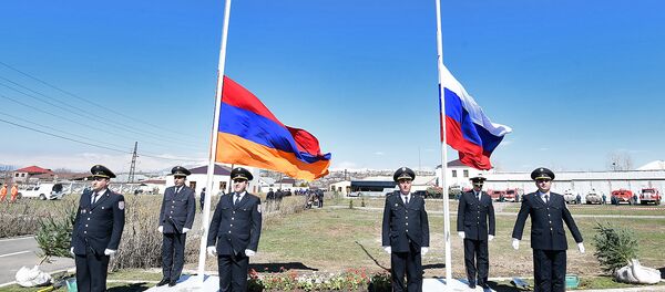 Открытие армяно-российского центра гуманитарного реагирования Открытие армяно-российского центра гуманитарного реагирования - Sputnik Армения
