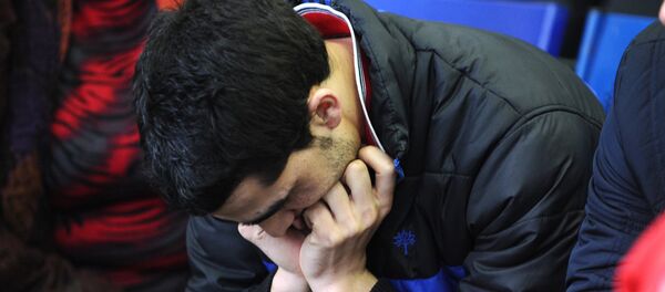 Родственники пассажиров самолета Boeing-737-800, который разбился при посадке в аэропорту Ростова-на-Дону. Родственники пассажиров самолета Boeing-737-800, который разбился при посадке в аэропорту Ростова-на-Дону. - Sputnik Армения