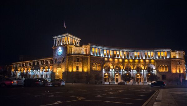 Площадь Республики вечером. Ереван - Sputnik Արմենիա