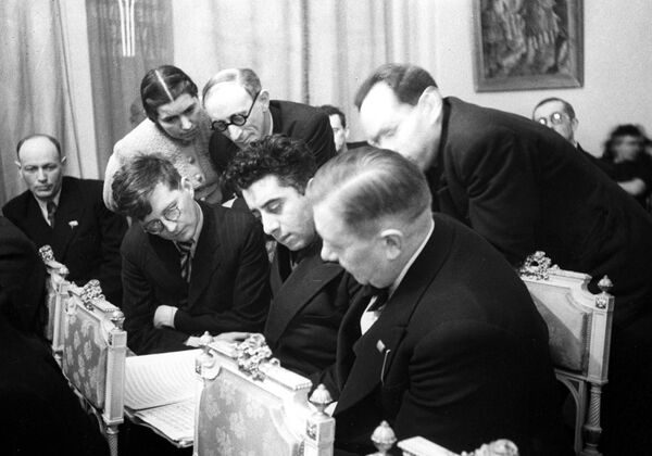 Дмитрий Шостакович, Арам Хачатурян и Николай Голованов - Sputnik Армения