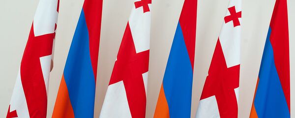 Флаги Армении и Грузии Флаги Армении и Грузии - Sputnik Армения