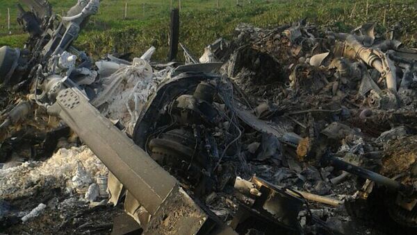 Сбитый войсками НКР азербайджанский вертолет - Sputnik Армения