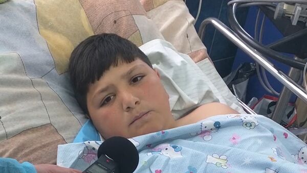 Мальчик Вардан, пострадавший в результате обстрела - Sputnik Армения