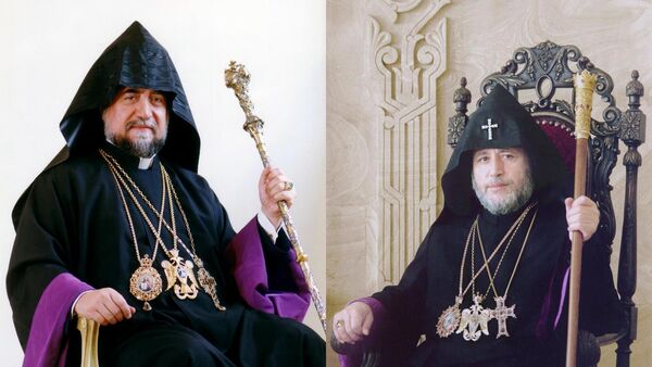 Католикос всех армян Гарегин II и Католикос Великого дома Киликийского Арам I - Sputnik Армения