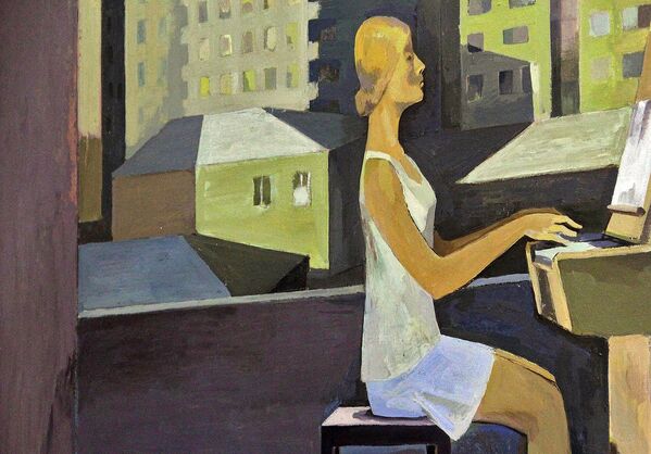 Картина Дама у рояля. - Sputnik Армения