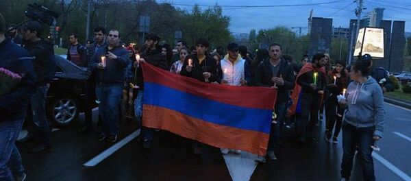 Шествие молчания в память о погибших в Нагорном Карабахе солдатах Шествие молчания в память о погибших в Нагорном Карабахе солдатах - Sputnik Армения