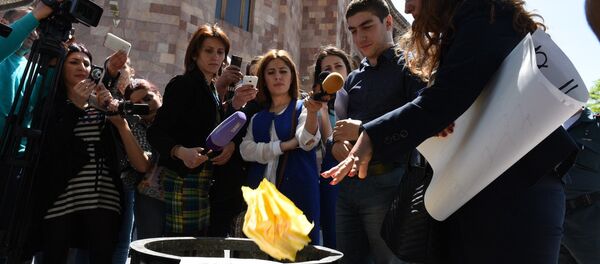 Акция протеста в Ереване против приобретения турецких товаров - Sputnik Արմենիա