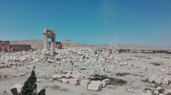 Пальмира, Сирия. Развалины величественных сооружений, принадлежащих к числу лучших образцов древнеримской архитектуры и признанных ЮНЕСКО памятником Всемирного наследия. Пальмира, Сирия. Развалины величественных сооружений, принадлежащих к числу лучших образцов древнеримской архитектуры и признанных ЮНЕСКО памятником Всемирного наследия. - Sputnik Армения