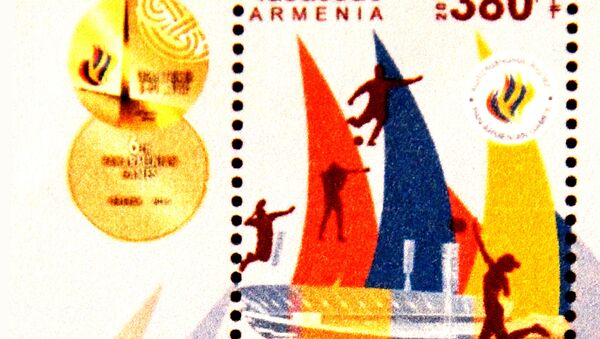 Почтовая марка, посвященная Шестым Панармянским играм - Sputnik Արմենիա