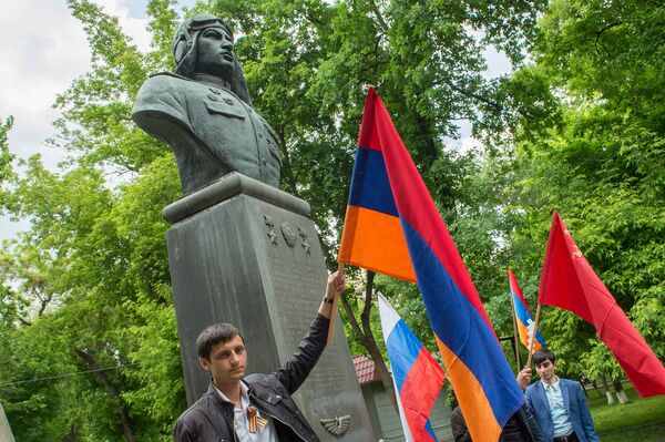 Акция “Лента Победы: Я помню! Я горжусь!” в Ереване - Sputnik Армения