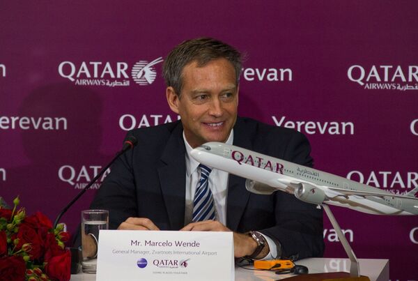 Главный менеджер ЗАО Международные аэропорты Армения Марсело Венде Главный менеджер ЗАО Международные аэропорты Армения Марсело Венде - Sputnik Армения