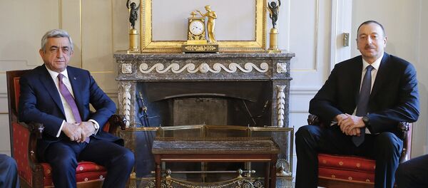 Встреча президентов Армении и Азербайджана Сержа Саргсяна и Ильхама Алиева в Швейцарии Встреча президентов Армении и Азербайджана Сержа Саргсяна и Ильхама Алиева в Швейцарии - Sputnik Արմենիա