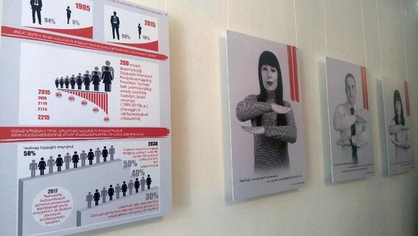 Выставка, посвященная необходимости предоставления женщинам-политикам равных с мужчинами прав и возможностей - Sputnik Армения