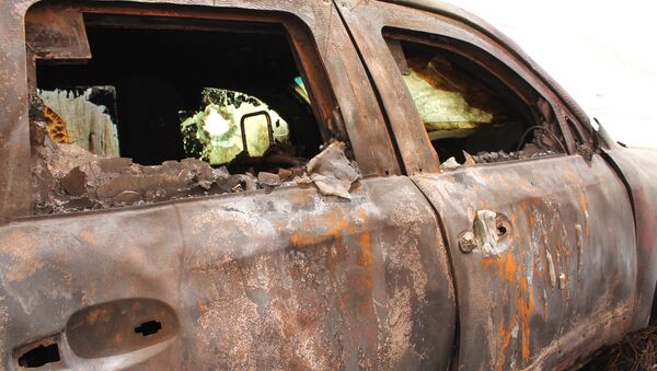 Шесть автомашин миссии ОБСЕ сгорели в Донецке - Sputnik Արմենիա