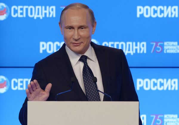 Президент РФ В. Путин посетил МИА Россия сегодня Президент РФ В. Путин посетил МИА Россия сегодня - Sputnik Армения