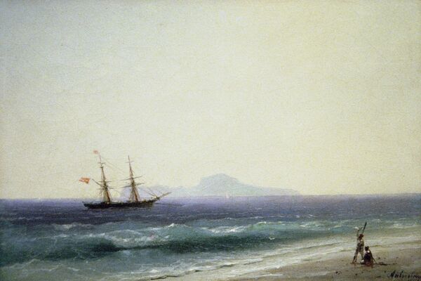 Репродукция картины Ивана Айвазовского Зов о помощи Репродукция картины Ивана Айвазовского Зов о помощи - Sputnik Արմենիա