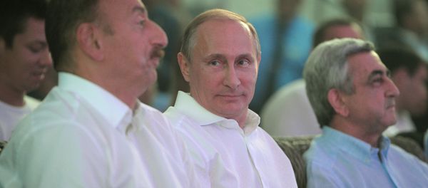 Президенты Азербайджана, России и Армении. Архивное фото. - Sputnik Армения